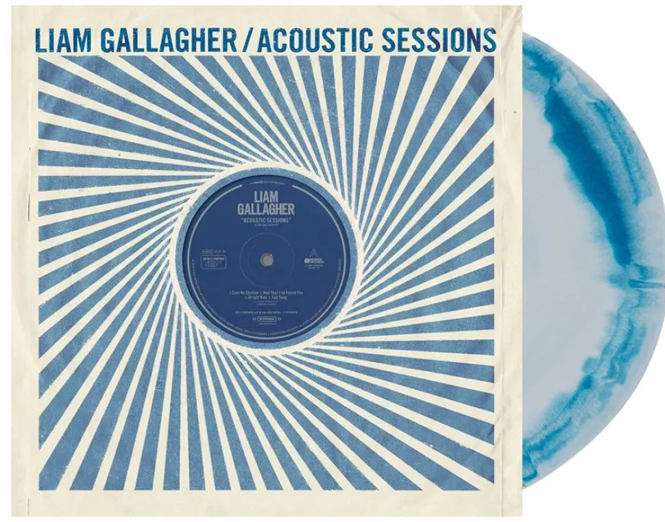 Liam Gallagher - Acoustic Sessions LP Vinyl Record (2025 Record Store Day Exclusive Silver & Blue Coloured Vinyl)