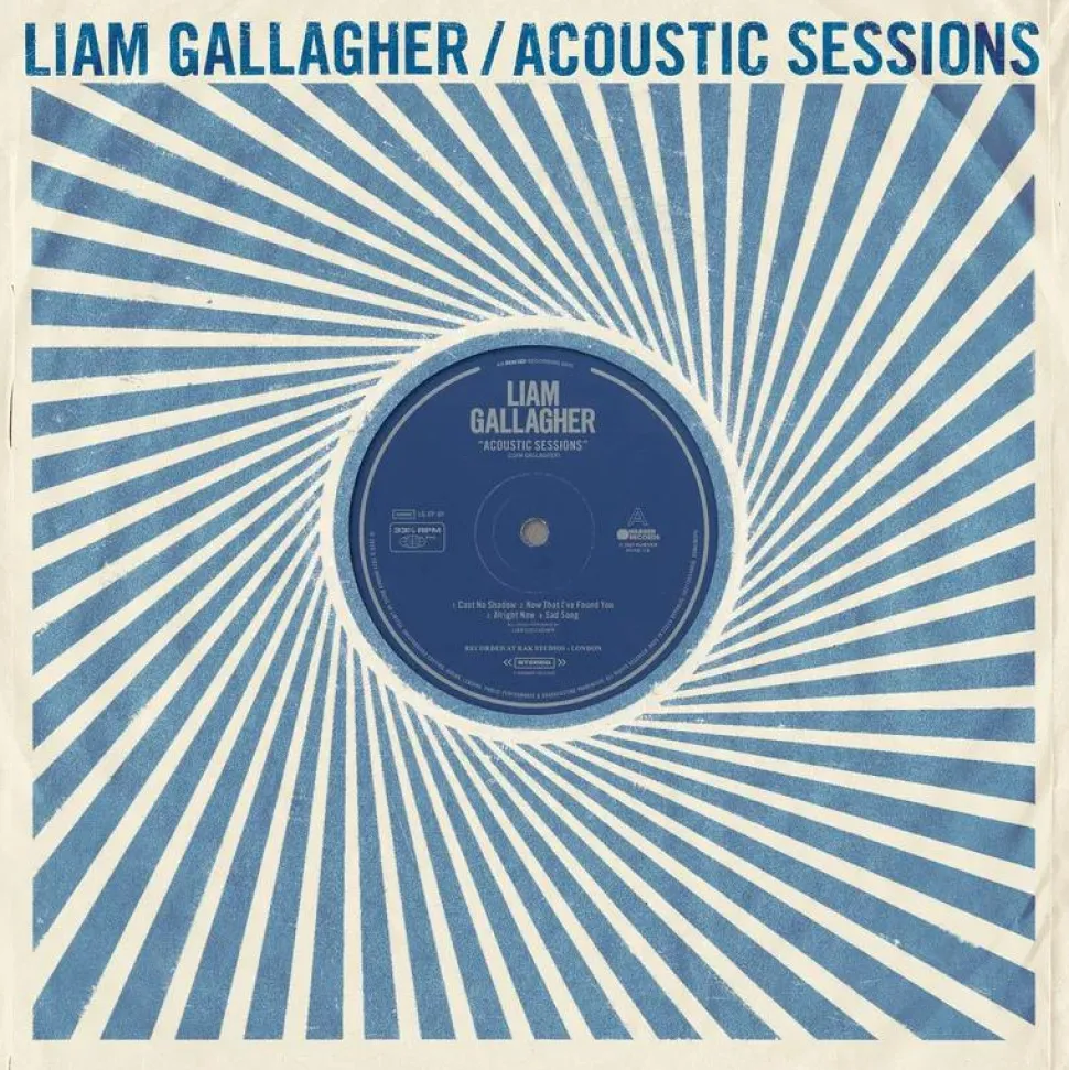 Liam Gallagher - Acoustic Sessions LP Vinyl Record (2025 Record Store Day Exclusive Silver & Blue Coloured Vinyl)