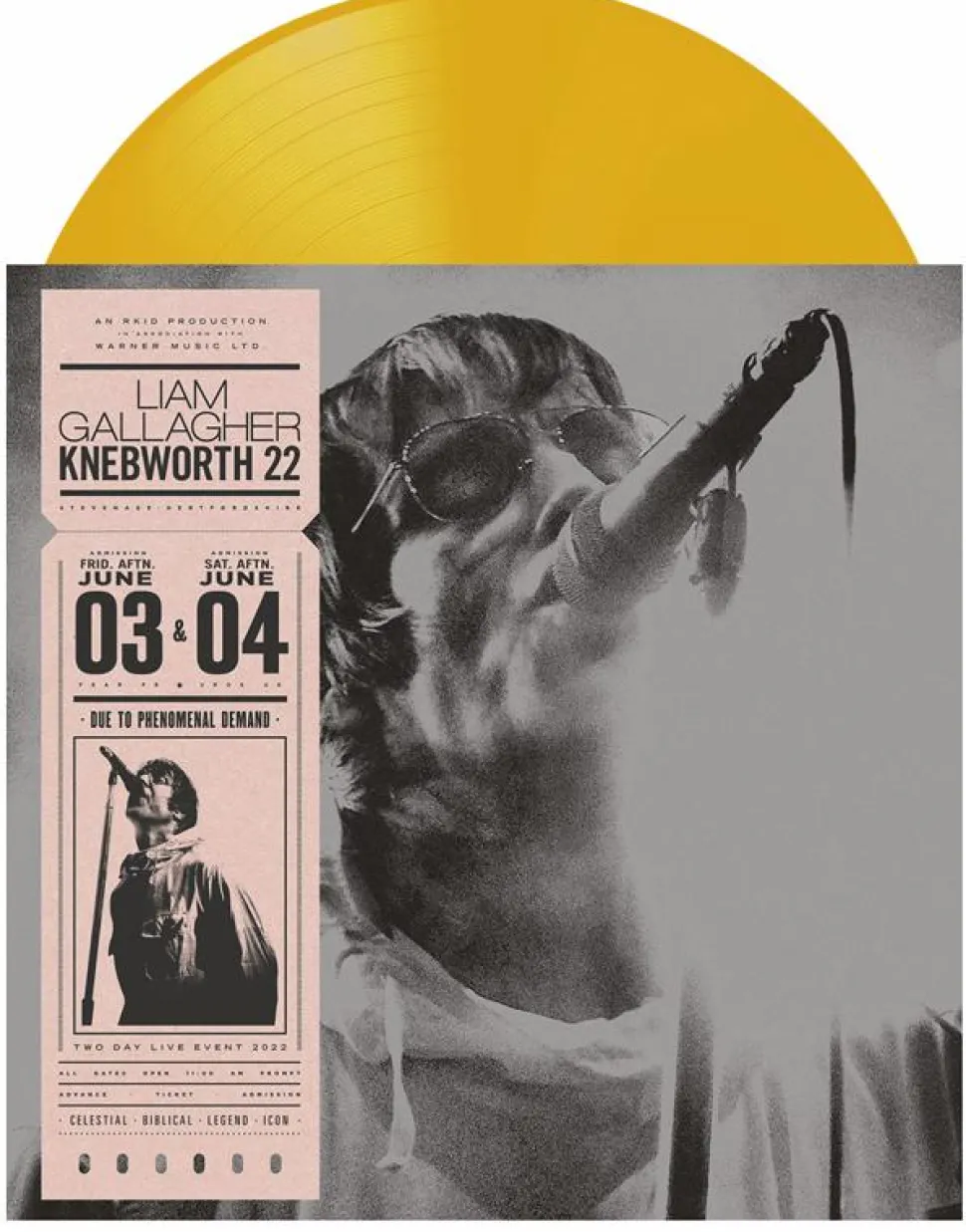Liam Gallagher - Knebworth 22 LP Vinyl Record (Sun Yellow Coloured Vinyl)