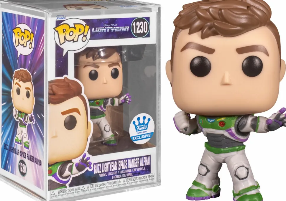 Lightyear (2022) - Buzz Lightyear with Alpha Suit Pop! Vinyl Figure in Acrylic Pop! Protector (Funko / Popcultcha Exclusive)