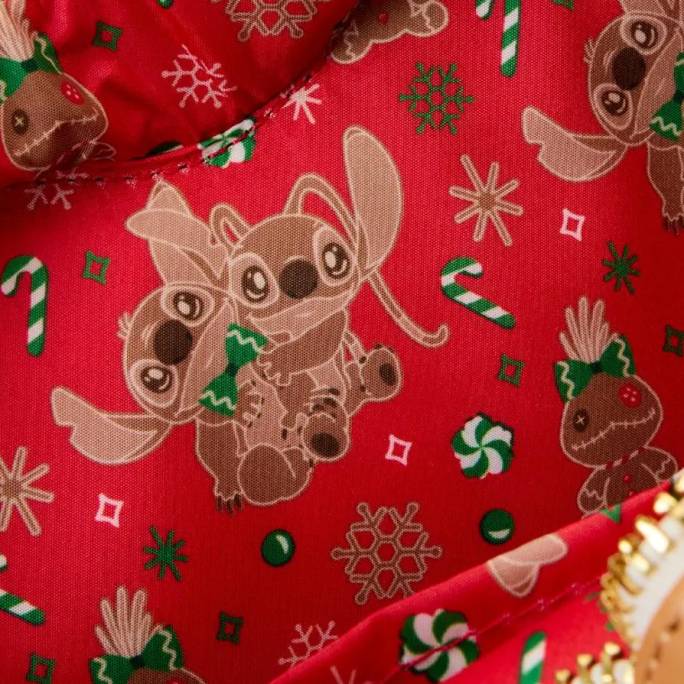 Lilo & Stitch - Angel & Stitch Gingerbread Heart Scented 8" Faux Leather Crossbody Bag with Coin Purse