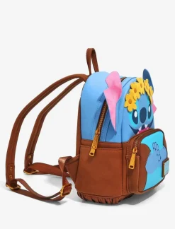 Lilo & Stitch - Hippie Stitch Cosplay 10” Faux Leather Mini Backpack