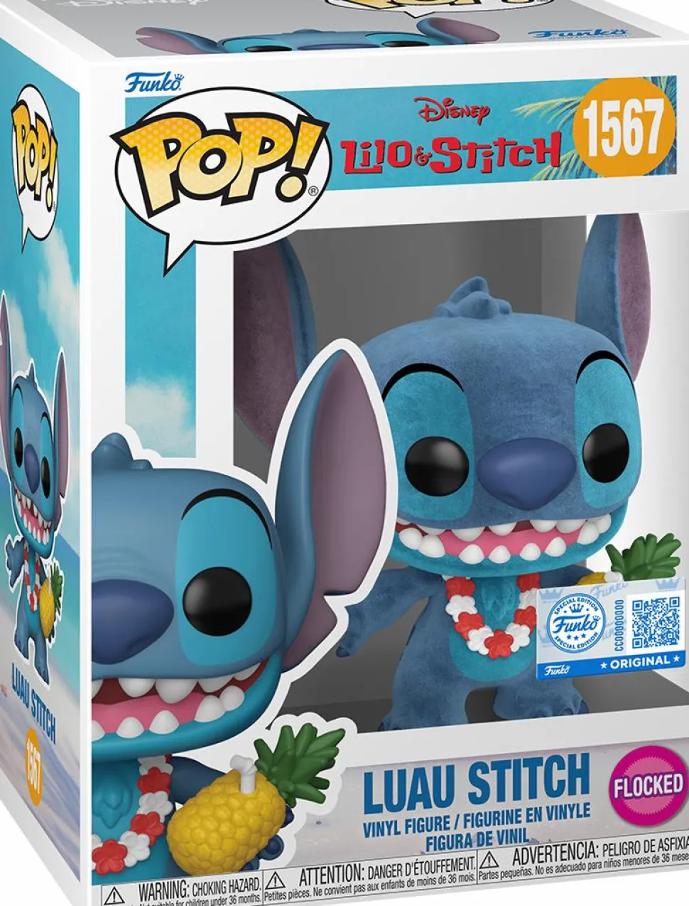 Lilo & Stitch - Luau Stitch (Flocked) Pop! Vinyl Figure