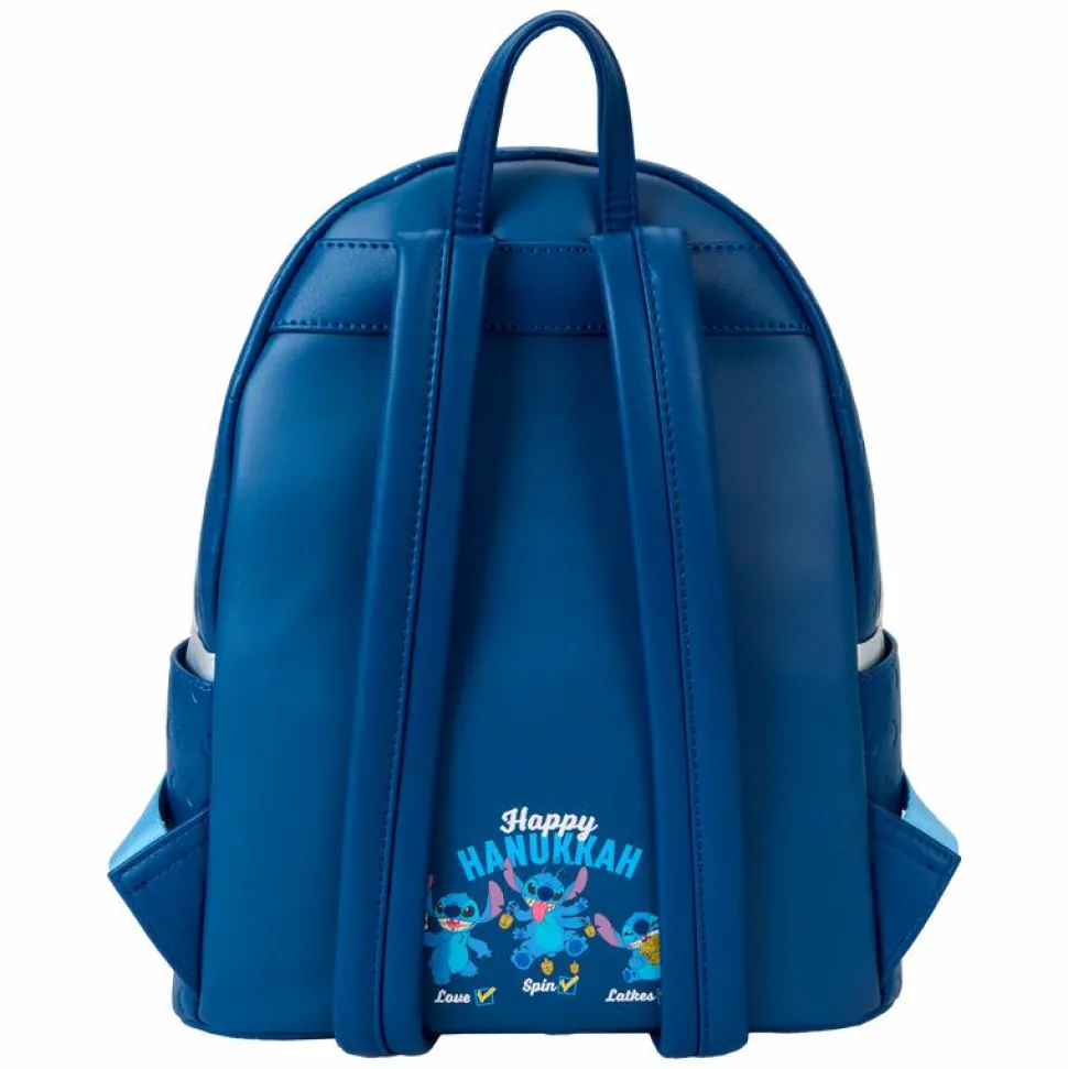 Lilo & Stitch - Stitch Hanukkah Menorah Light Up 10" Faux Leather Mini Backpack