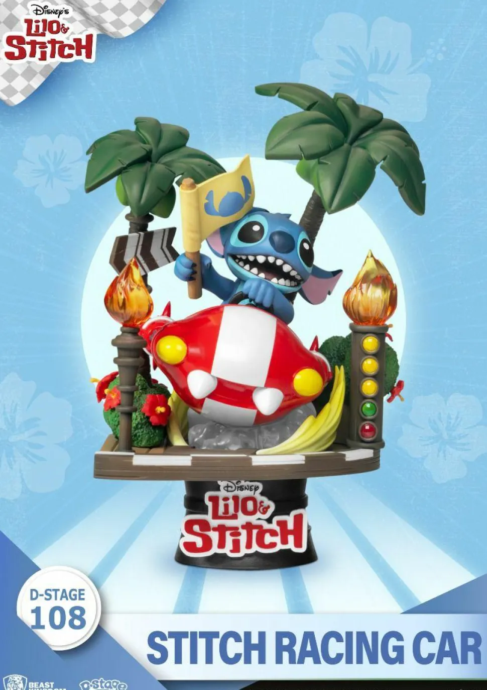 Lilo & Stitch - Stitch in Racing Car Ride D-Stage 6" PVC Diorama Statue