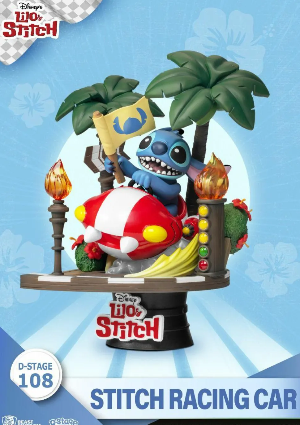Lilo & Stitch - Stitch in Racing Car Ride D-Stage 6" PVC Diorama Statue