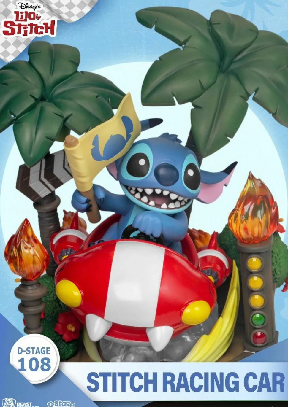 Lilo & Stitch - Stitch in Racing Car Ride D-Stage 6" PVC Diorama Statue