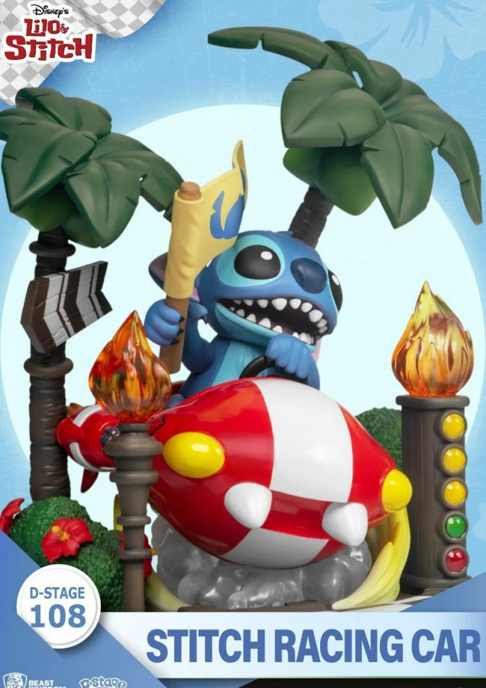 Lilo & Stitch - Stitch in Racing Car Ride D-Stage 6" PVC Diorama Statue