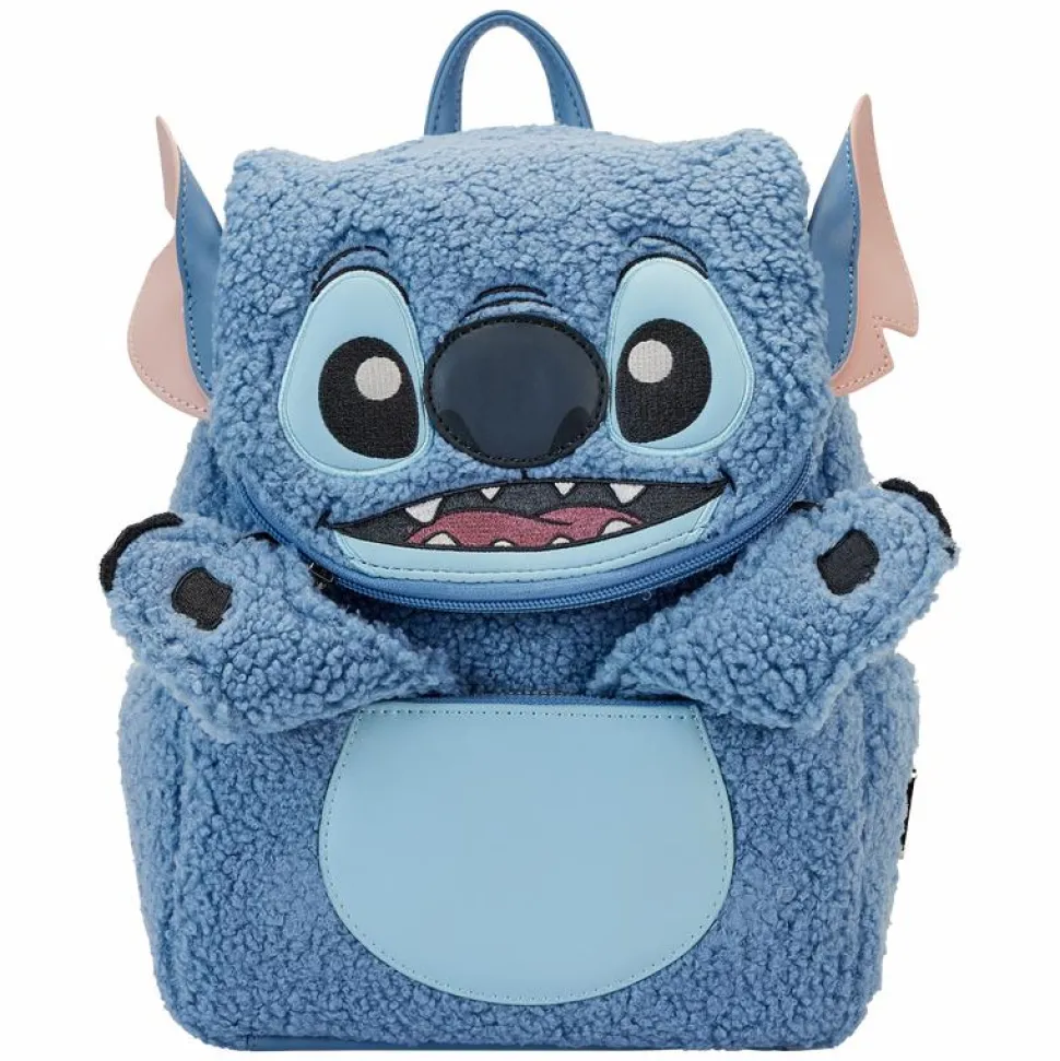 Lilo & Stitch - Stitch Sherpa Cosplay 10" Faux Leather Mini Backpack