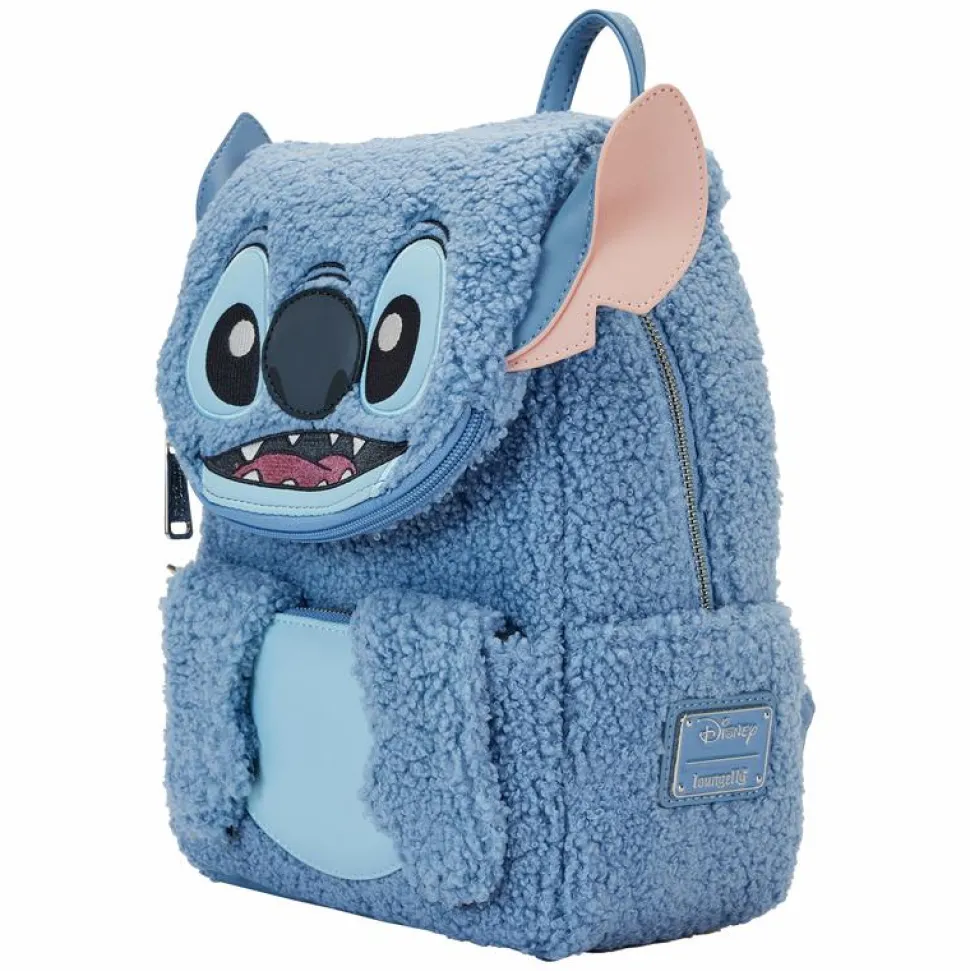 Lilo & Stitch - Stitch Sherpa Cosplay 10" Faux Leather Mini Backpack