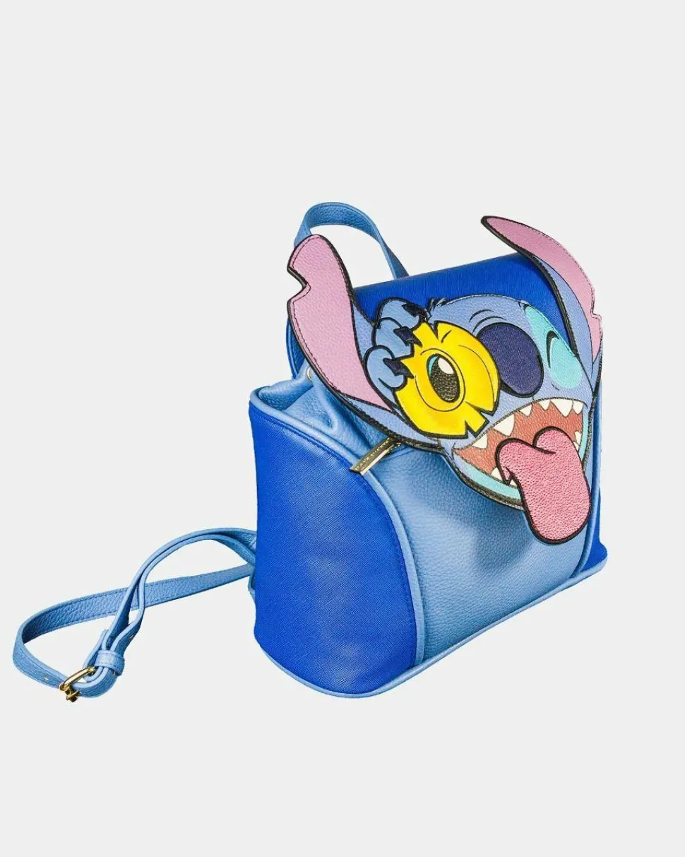 Lilo & Stitch - Stitch with Pineapple 11” Faux Leather Flap Mini Backpack