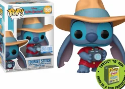 Lilo & Stitch - Tourist Stitch Pop! Vinyl Figure in Acrylic Pop! Protector (Popcultcha Exclusive)
