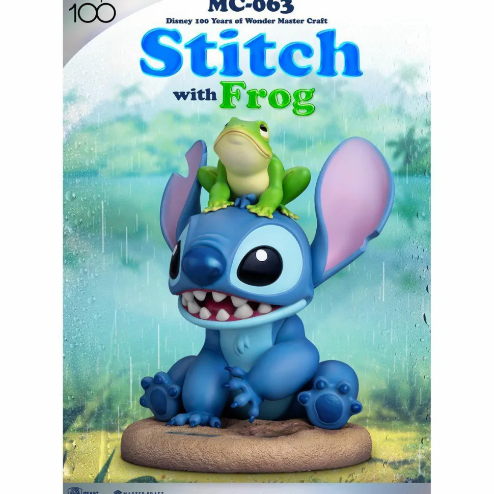 Lilo and Stitch - Stitch with Frog MC-063 Master Craft 13" Statue