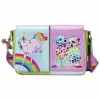 Lisa Frank - Holographic Glitter Color Block 5" Faux Leather Crossbody Bag