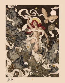 Little Red Riding Hood - Red Fine Art Print by Mate Jako