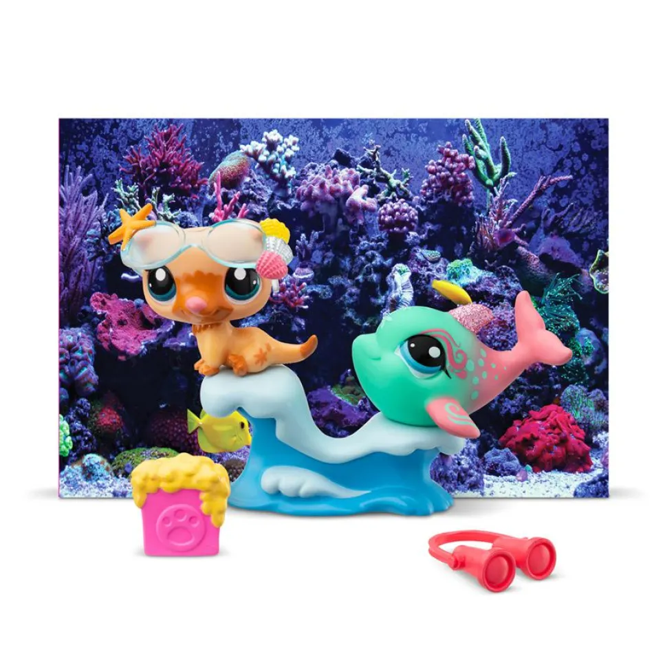 Littlest Pet Shop - Aquarium Shell-Fie Petfluencers Mini Figure 2-Pack (Series 1)