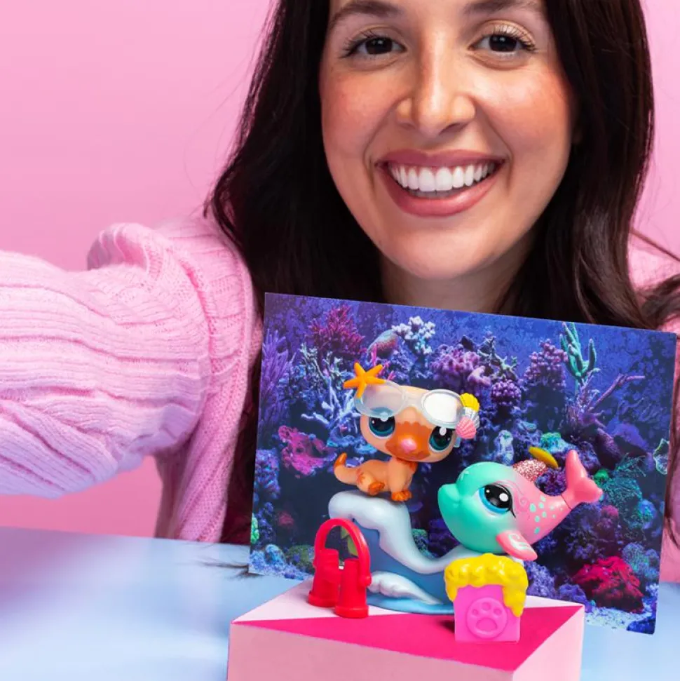 Littlest Pet Shop - Aquarium Shell-Fie Petfluencers Mini Figure 2-Pack (Series 1)