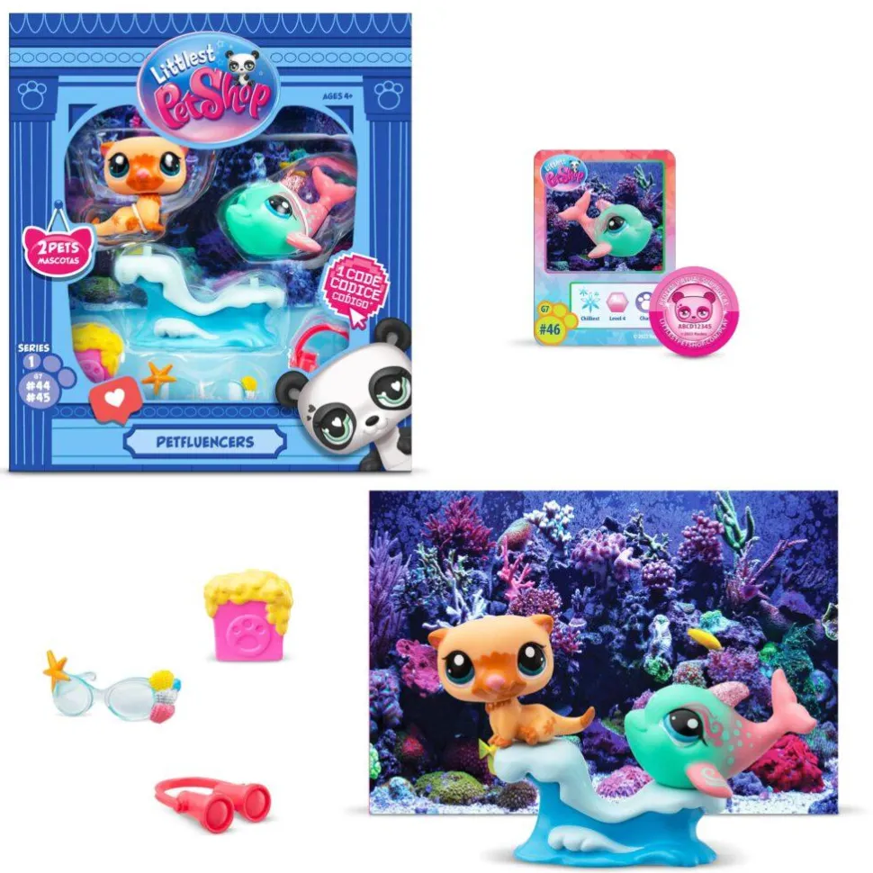 Littlest Pet Shop - Aquarium Shell-Fie Petfluencers Mini Figure 2-Pack (Series 1)