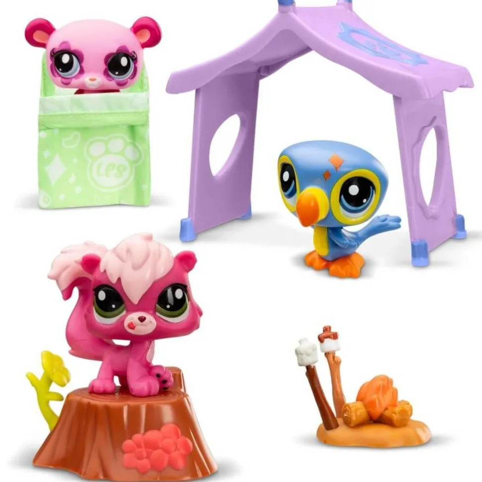 Littlest Pet Shop - Camping Play Pack Mini Figure Playset