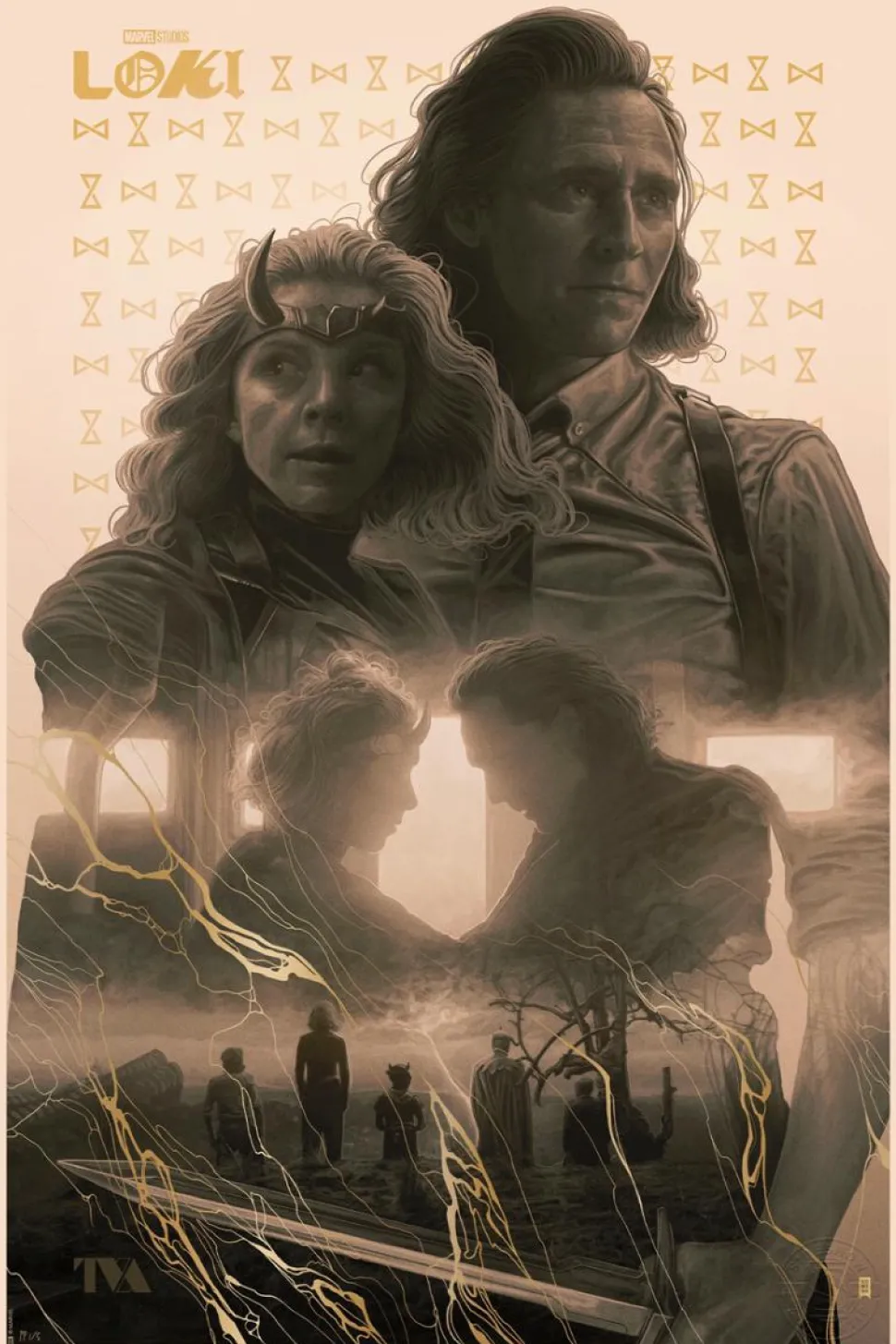 Loki (2021) - Loki & Sylvie: For All Time. Always. Fine Art Print by Jake Kontou