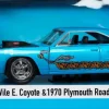 Looney Tunes - Wile E. Coyote with 1970 Plymouth Road Runner Hollywood Rides 1/24th Scale Die-Cast Vehicle Replica