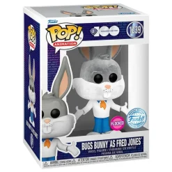 Looney Tunes x Scooby-Doo - Bugs Bunny as Fred Jones Warner Bros. 100th Anniversary Flocked Pop! Vinyl Figure & T-Shirt Box Set