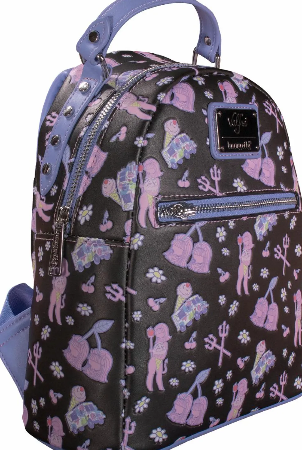 Loungefly x Valfre - Lucy Art Debossed Print 10” Faux Leather Mini Backpack