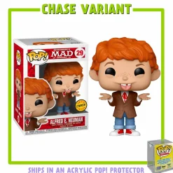 MAD - Alfred E. Neuman Pop! Vinyl Figure in Acrylic Pop! Protector (Chase Variant)