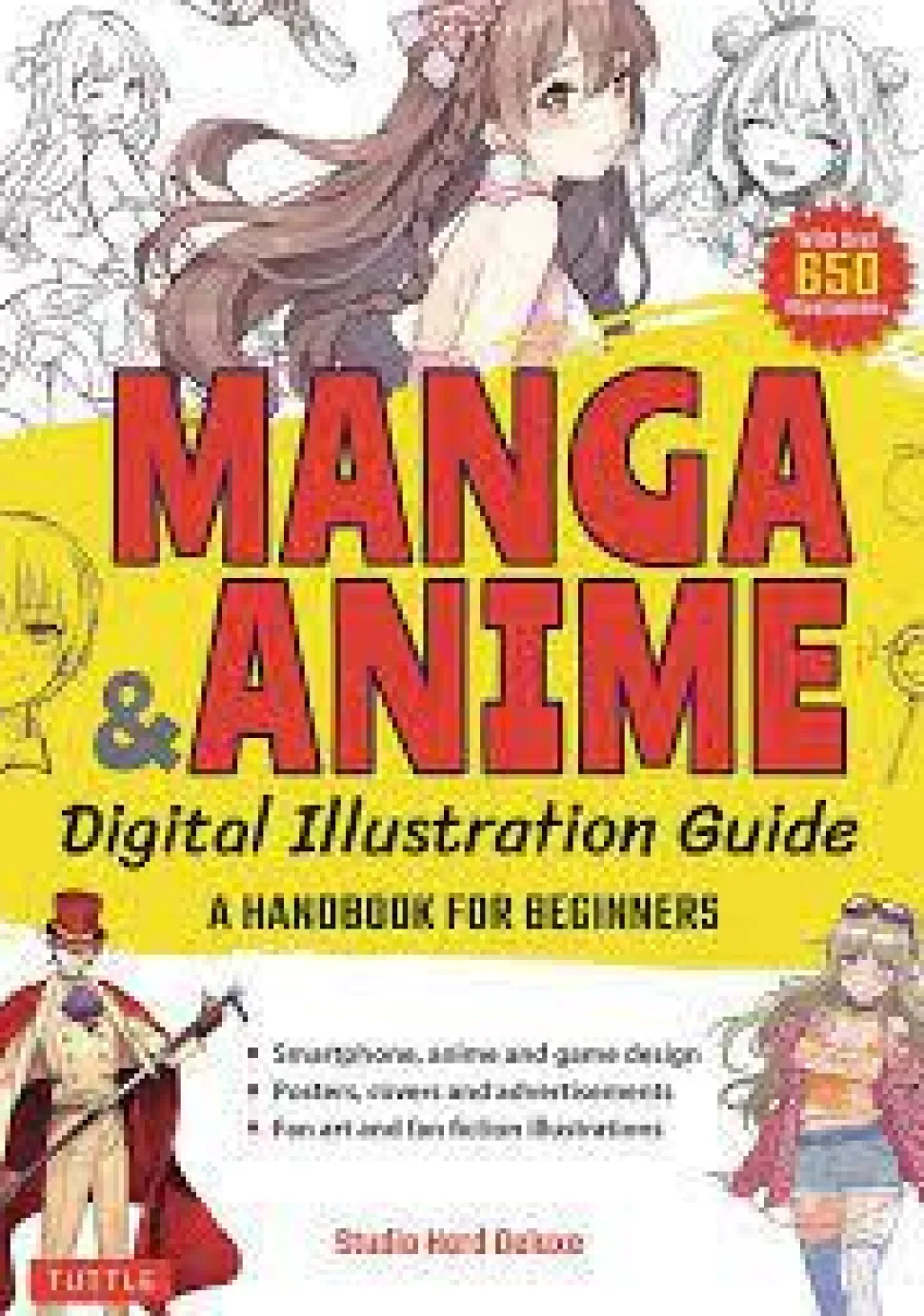 Manga & Anime Digital Illustration Guide: A Handbook for Beginners by Studio Hard Deluxe Paperback Book