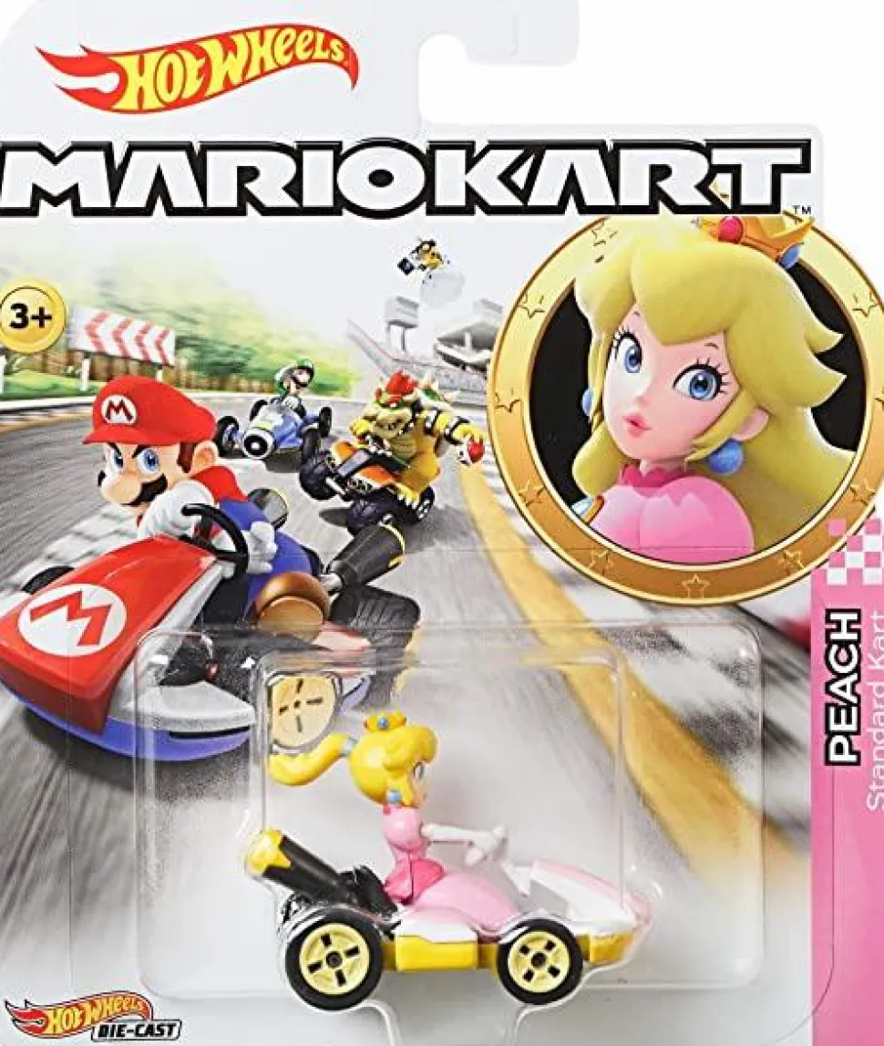 Mario Kart - Princess Peach (Standard Kart) Hot Wheels 1/64th Scale Die-Cast Vehicle