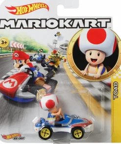 Mario Kart - Toad (Standard Kart) Hot Wheels 1/64th Scale Die-Cast Vehicle