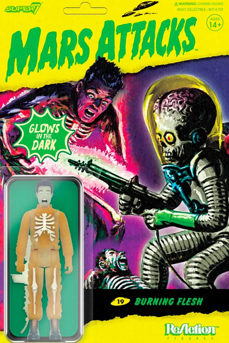 Mars Attacks - Burning Flesh Glow in the Dark ReAction 3.75” Action Figure