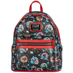 Marvel - Avengers Floral Tattoo 10” Faux Leather Mini Backpack