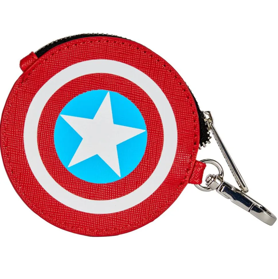 Marvel - Avengers Floral Tattoo 6” Faux Leather Shoulder Bag with Coin Bag Strap