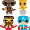 Marvel - Guardians and the Winter Soldier 4” Pop! Enamel Pin Bundle (Set of 4)