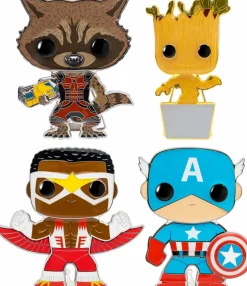 Marvel - Guardians and the Winter Soldier 4” Pop! Enamel Pin Bundle (Set of 4)