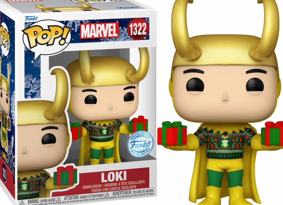 Marvel - Loki with Sweater Holiday Metallic Pop! Vinyl Figure
