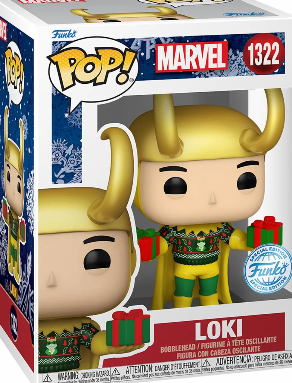Marvel - Loki with Sweater Holiday Metallic Pop! Vinyl Figure