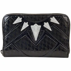 Marvel - Metallic Black Panther Cosplay 4” Faux Leather Zip-Around Wallet