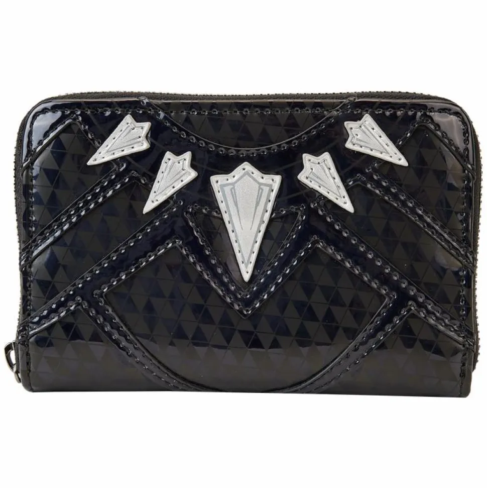 Marvel - Metallic Black Panther Cosplay 4” Faux Leather Zip-Around Wallet