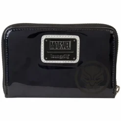 Marvel - Metallic Black Panther Cosplay 4” Faux Leather Zip-Around Wallet