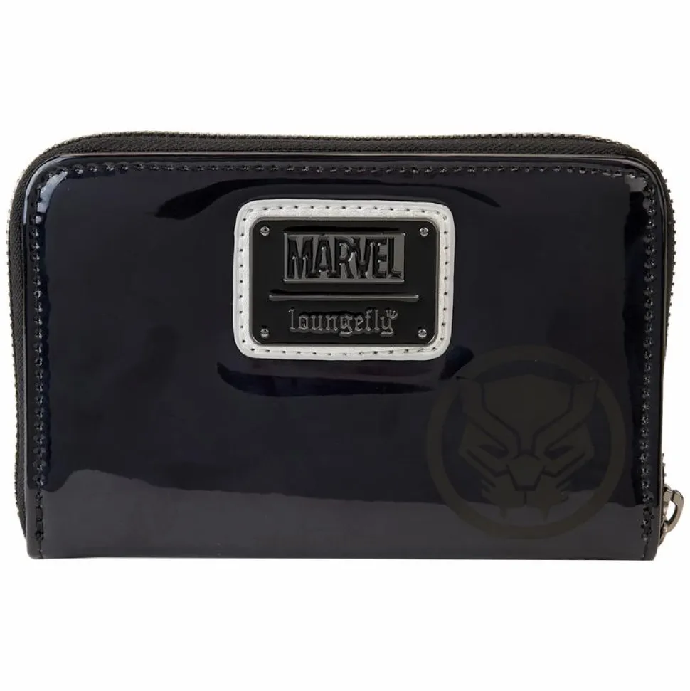 Marvel - Metallic Black Panther Cosplay 4” Faux Leather Zip-Around Wallet