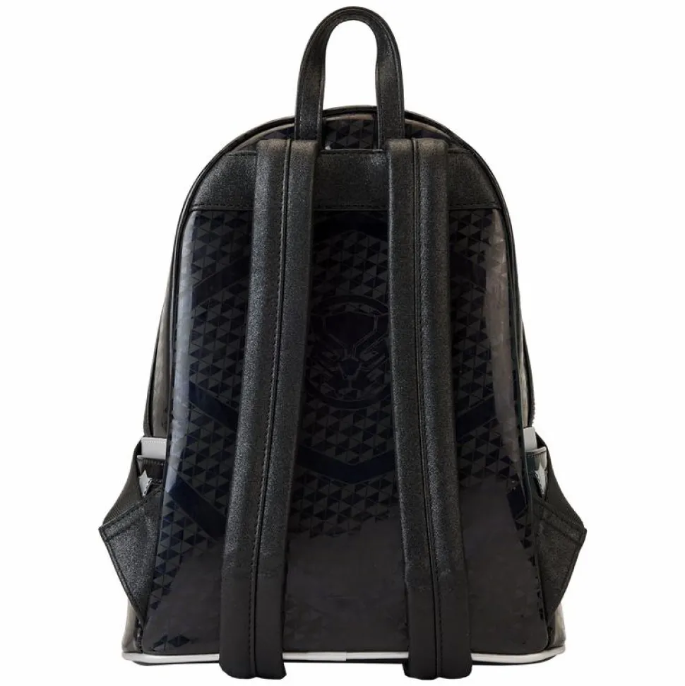 Marvel - Metallic Black Panther Cosplay 10” Faux Leather Mini Backpack