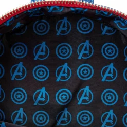 Marvel - Metallic Captain America Cosplay 10” Faux Leather Mini Backpack