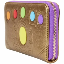 Marvel - Metallic Thanos Gauntlet 4" Faux Leather Zip-Around Wallet
