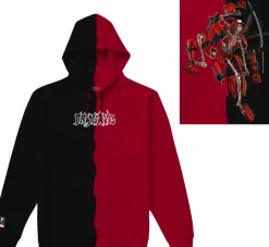 Marvel - Nychos x Primitive Deadpool Red Split-Dye Sweatshirt Hoodie