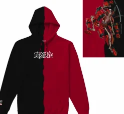 Marvel - Nychos x Primitive Deadpool Red Split-Dye Sweatshirt Hoodie