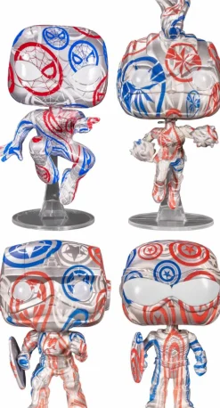 Marvel - Patriotic Age Artist Series Pop! Vinyl Figure with Pop! Protector (Bundle of 4)