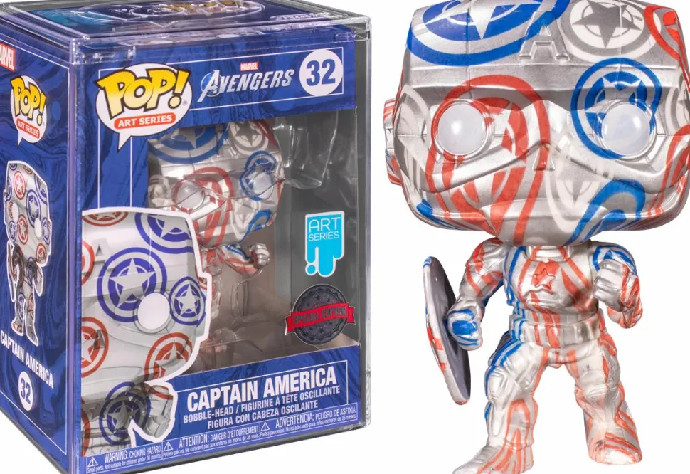 Marvel - Patriotic Age Artist Series Pop! Vinyl Figure with Pop! Protector (Bundle of 4)