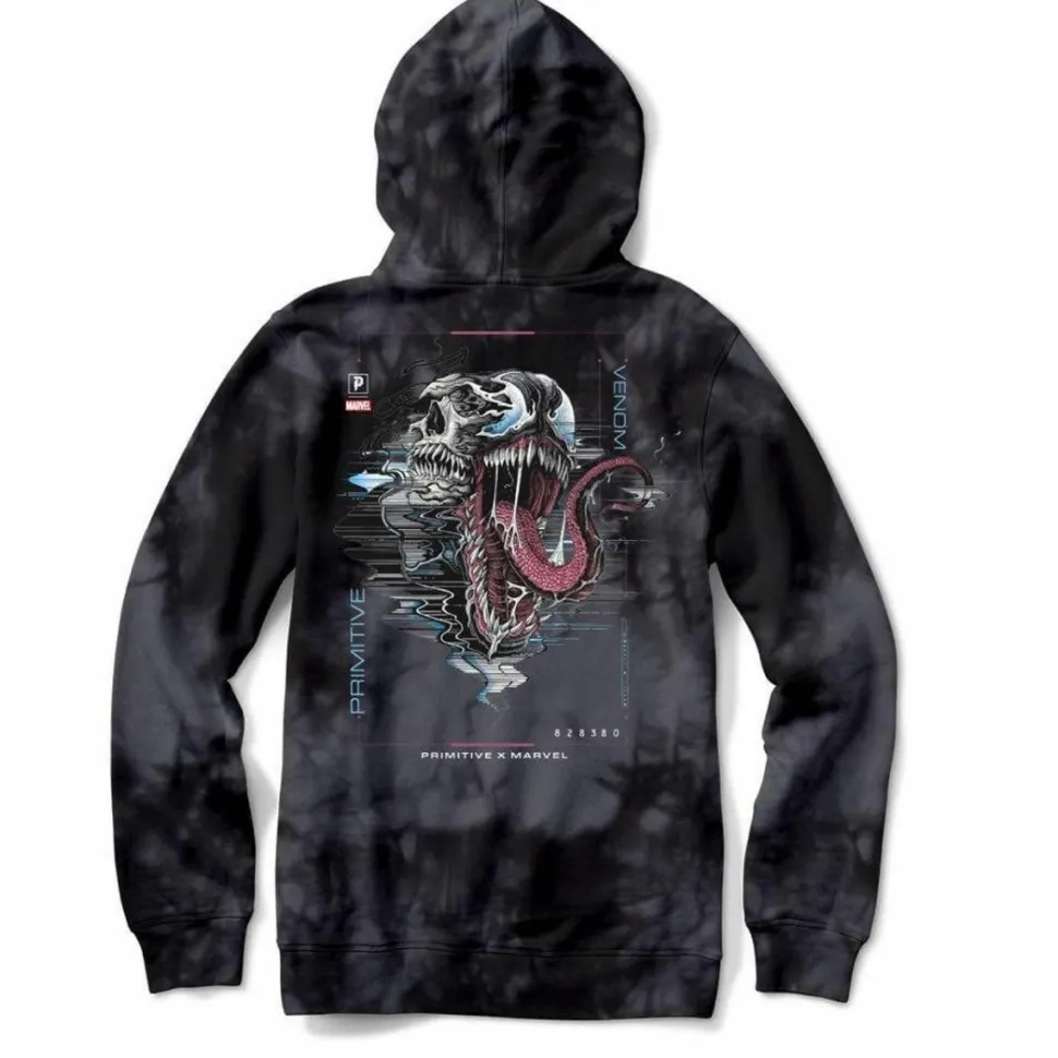 Marvel - Paul Jackson x Primitive Venom Washed Black Sweatshirt Hoodie